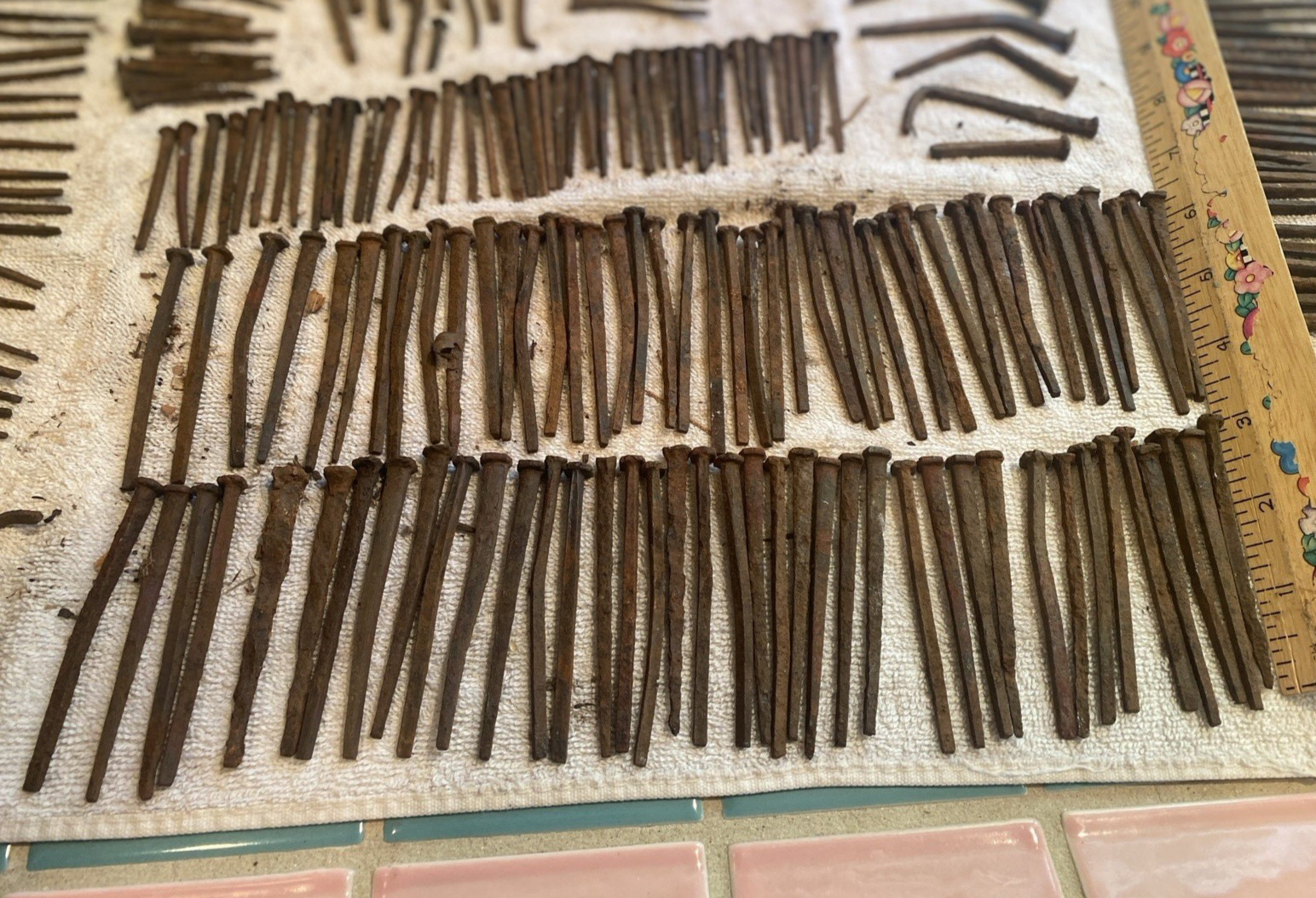 Antique Vtg Square Nails Lot 1 1/2” To 3” Almost 4#