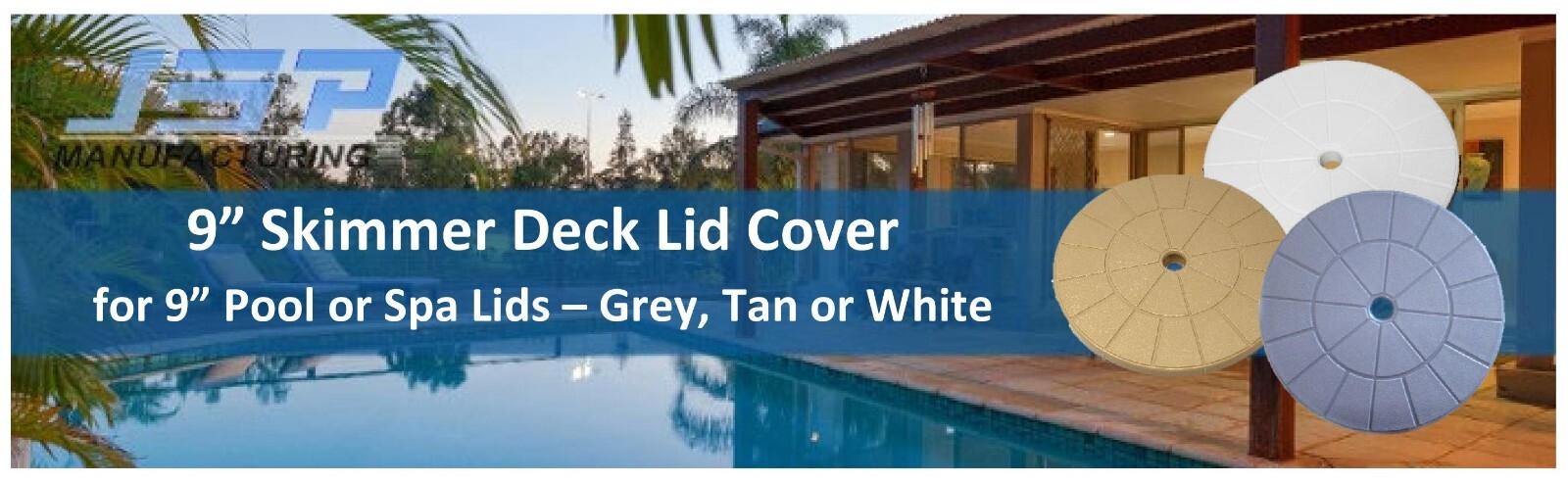 Pool Debris Deck Lid 9 1/8" Inch Skimmer Valve Lid White Replacement