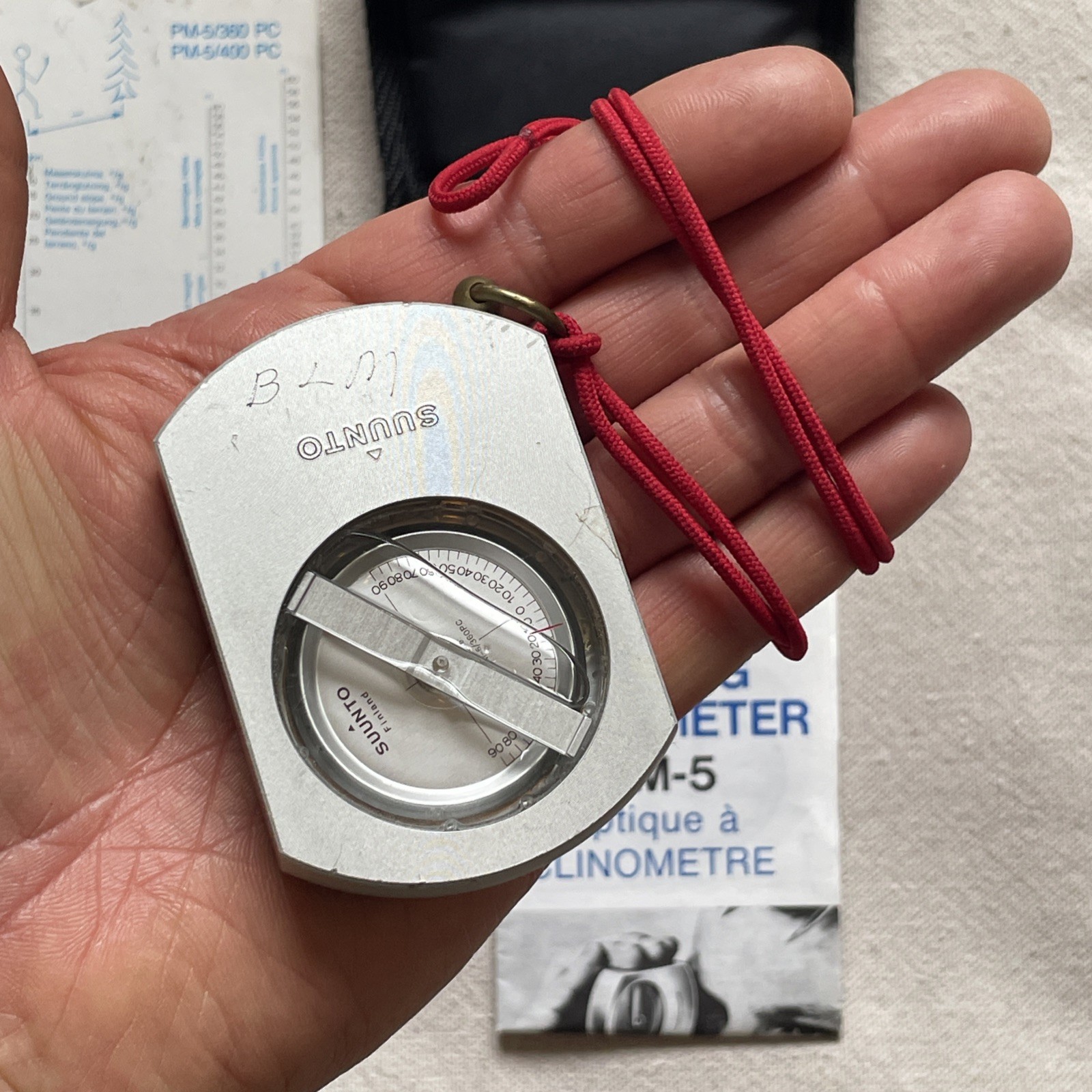 Suunto PM-5/360 PC Clinometer w/ Case Manual Instructions