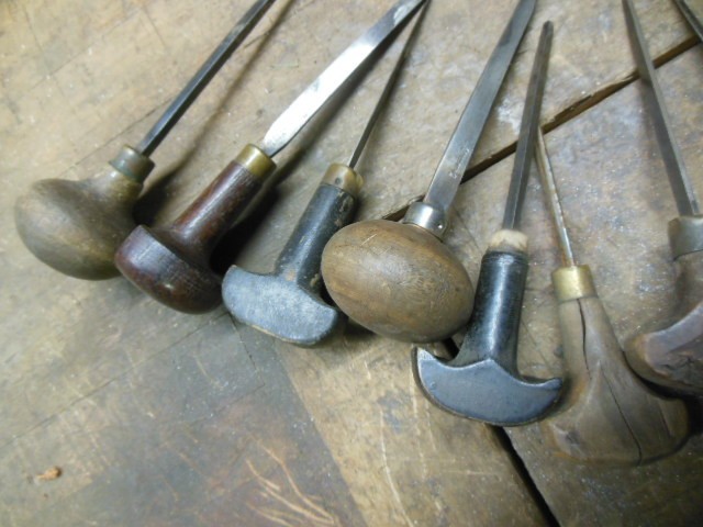 Vautier Hewes vintage engraving tool lot used chisel craft tools