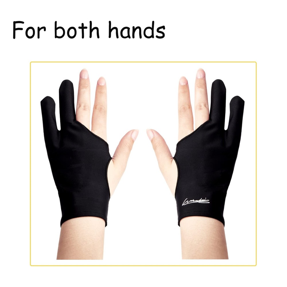 Digital Drawing Glove 2 Pack,Artist for L, Black