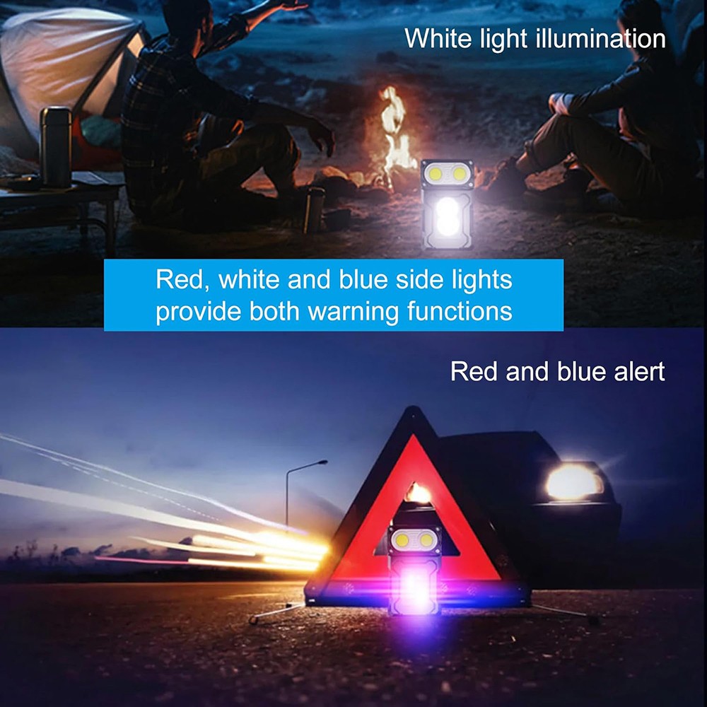 Clip Pocket LED Flashlight Magnetic USB Rechargeable Mini Torch Work Light IPX4