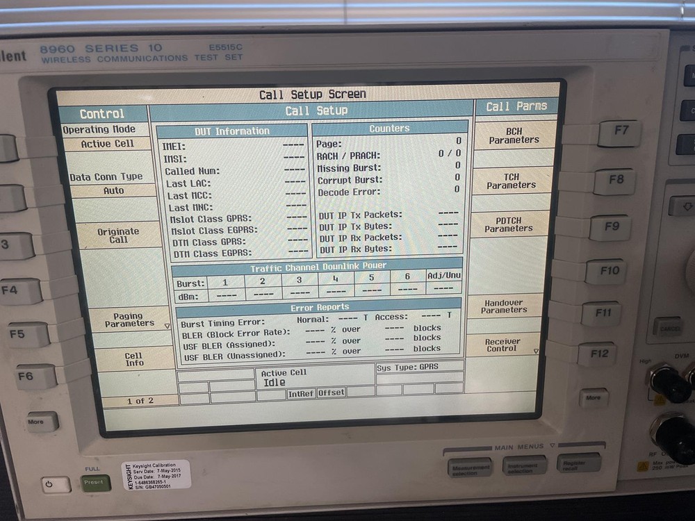AGILENT 8960 WIRELESS COMMUNICATIONS TEST SET E5515C