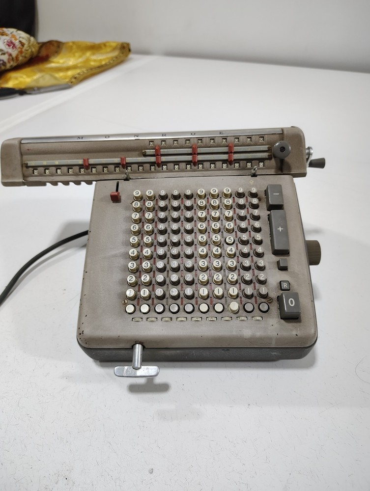 Vintage Antique Monroe Calculator Adding Machine Model LA7-160