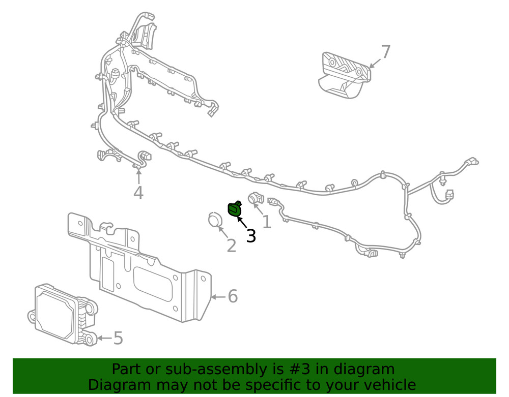 Genuine GM Park Sensor Bracket 87816953