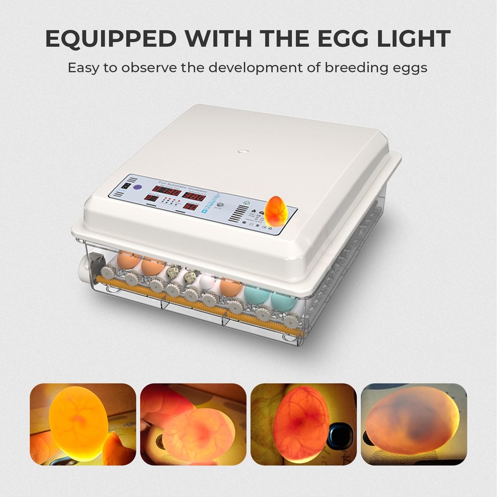Egg Incubator 36 Eggs with Temperature Humidity Control Automatic Turning UK