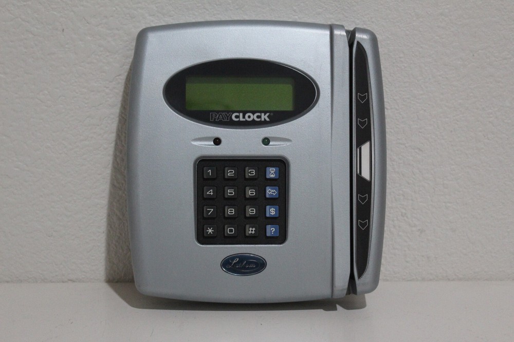 LATHEM PC400TX PayClock Time Clock Time Recorder With Power Supply