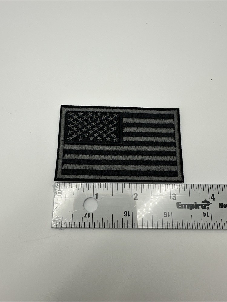 Tactical Gray And Black American Flag Patch Iron/Sew On