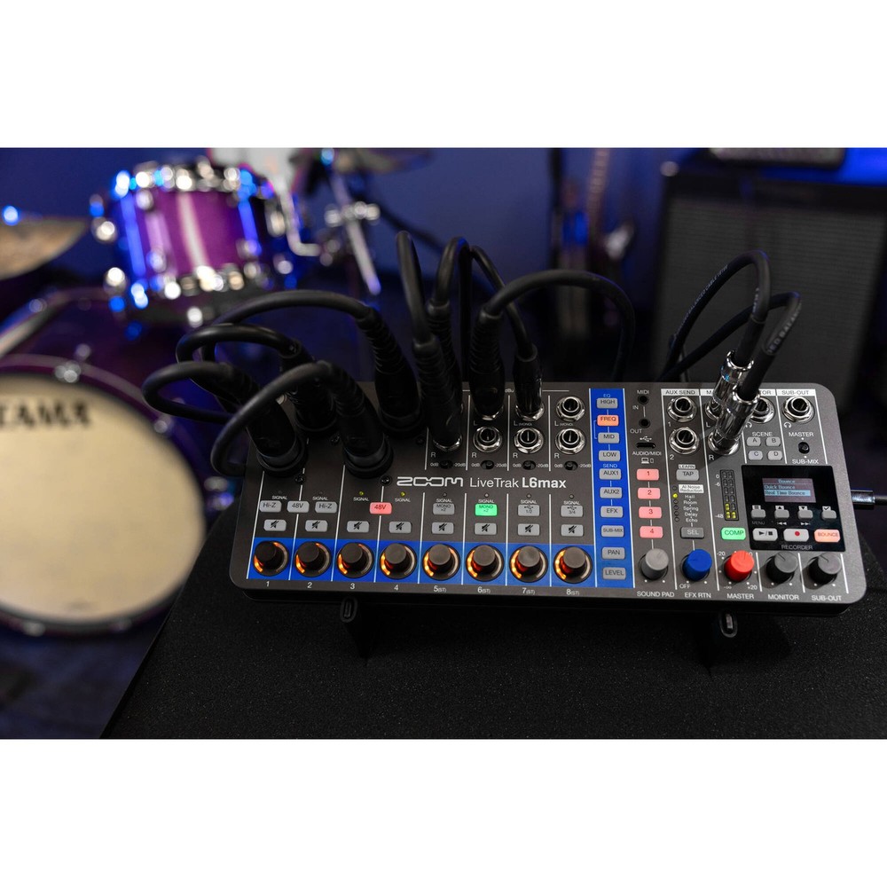 Zoom LiveTrak L6max Digital Mixer/Recorder, Battery Powered, 32-Bit Float,