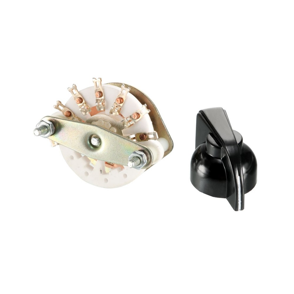 1P6T 1 Pole 6Position Selectable 1Deck Band Selector Rotary Switch Plastic Knob