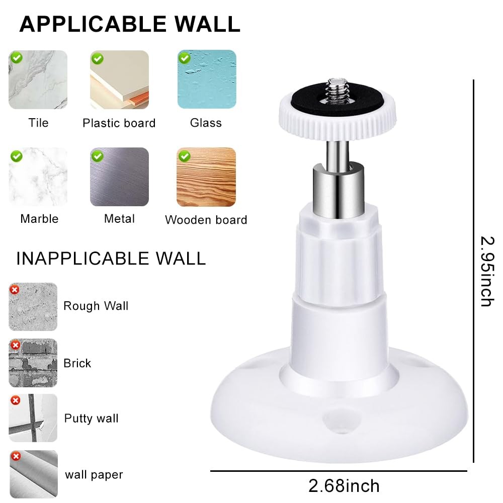 1 Pack Adhesive Ring Camera Mount Stick Up Holder 1 Pack, White