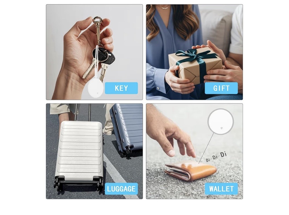 GPS Wireless Tag Bluetooth Tracker Works with Apple Find My