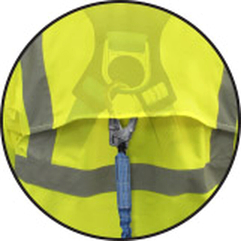 RADIANS RW32-3Z1Y RADWEAR CLASS 3 HEAVY DUTY RIP STOP HI VIS RAIN JACKET COAT LG