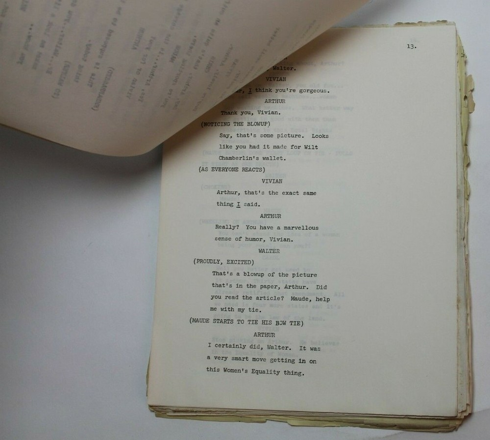 MAUDE / Albert E. Lewin, 1973 TV Script "The Will" argument over writing wills