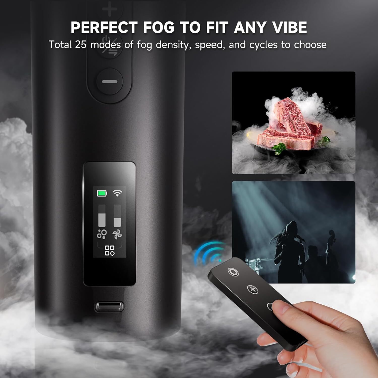 COLBOR CF5 40W Fog Smoke Machine 60° Foldable W/ Remote Control for Photography