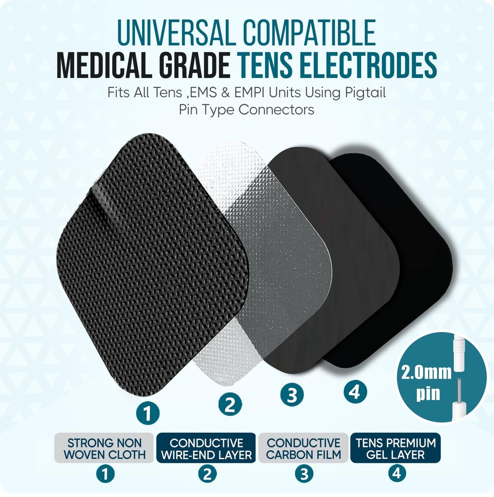 SM Electrodes TENS Unit Electrode Pads Multiple Sizes Electrode for Tens Unit...