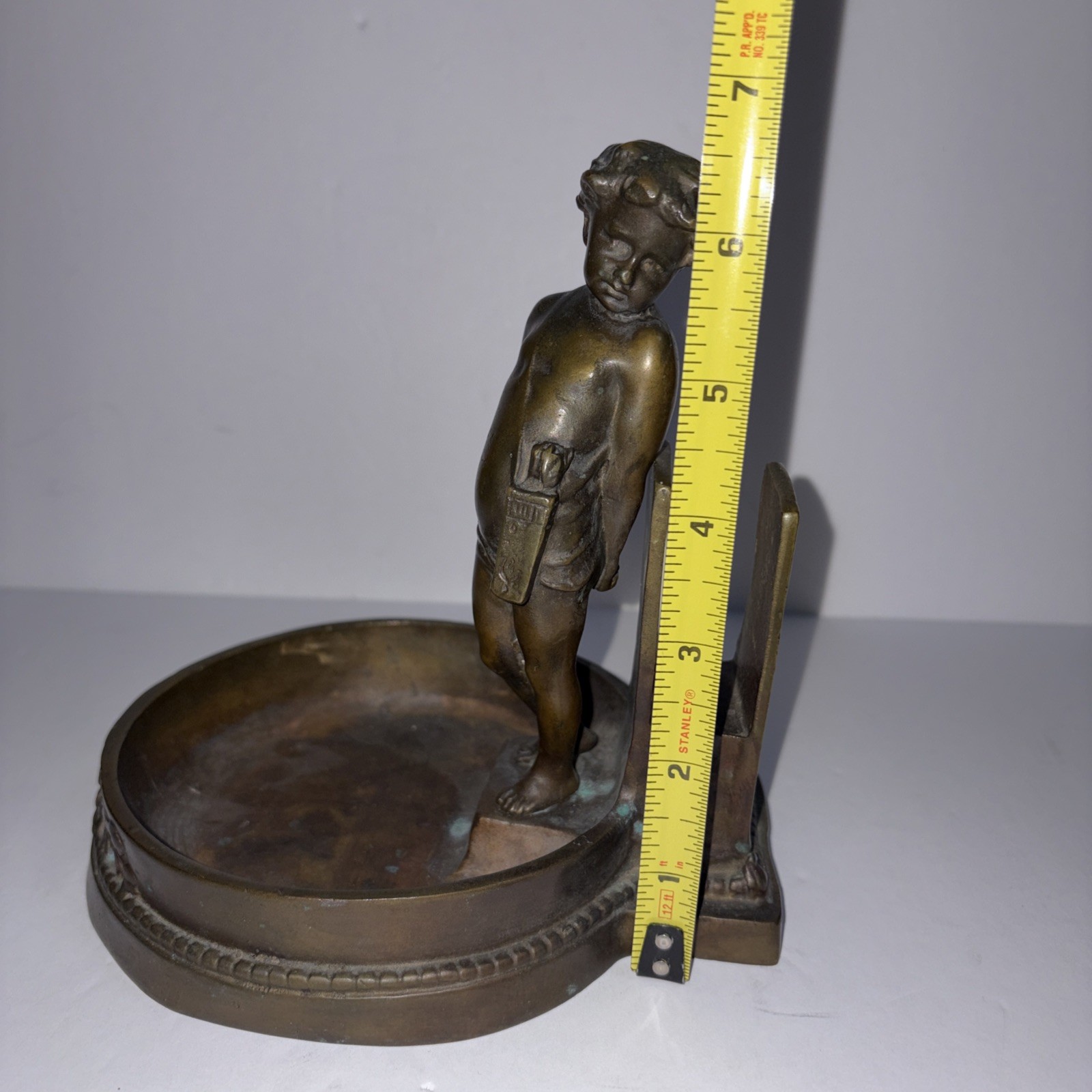 Peter Tereszczuk Art Nouveau Bronze Boy Sculpture, Used