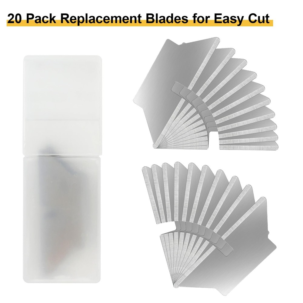 20 Pack Cutter Replacement Blades for Easy Cut, Blade Suitable for Easy Cut/E...