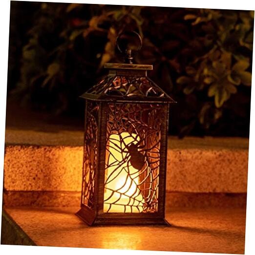 Candle Lanterns Decorative Hanging Lights with Timer Function for 1pack Spider
