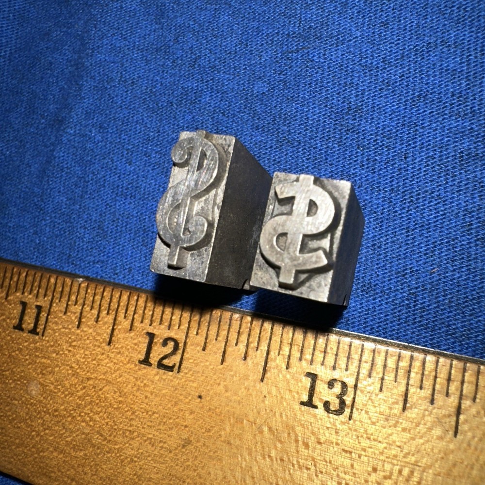 Printing Blocks( Dollar Signs ) $$ Lead Blocks Small