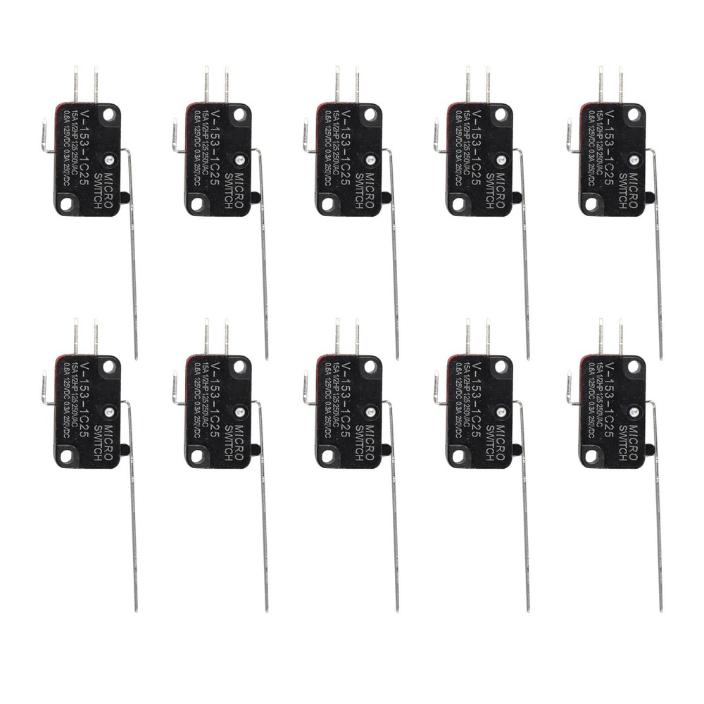 10* Limit Switch Long Straight Hinge Lever Type SPDT,V-153-1C25