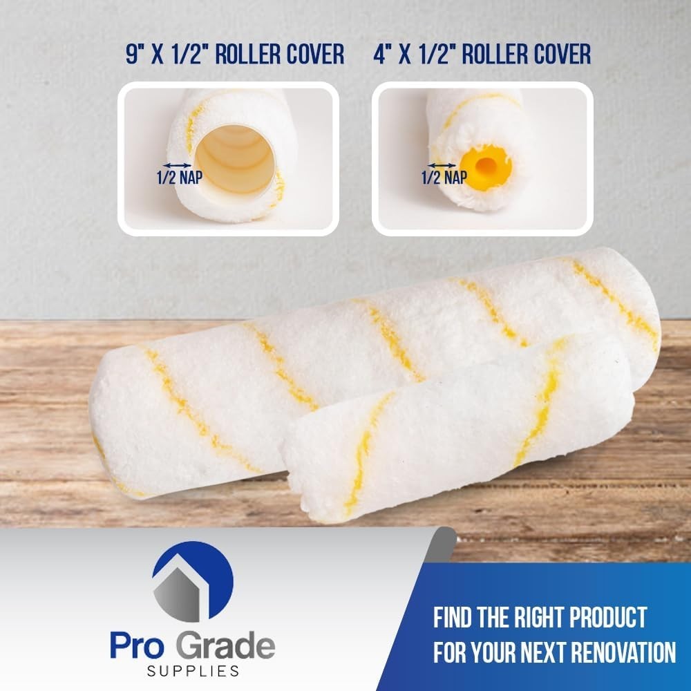 Versatile Paint Roller Kit - 10 Piece Set for Interior & Exterior Projects