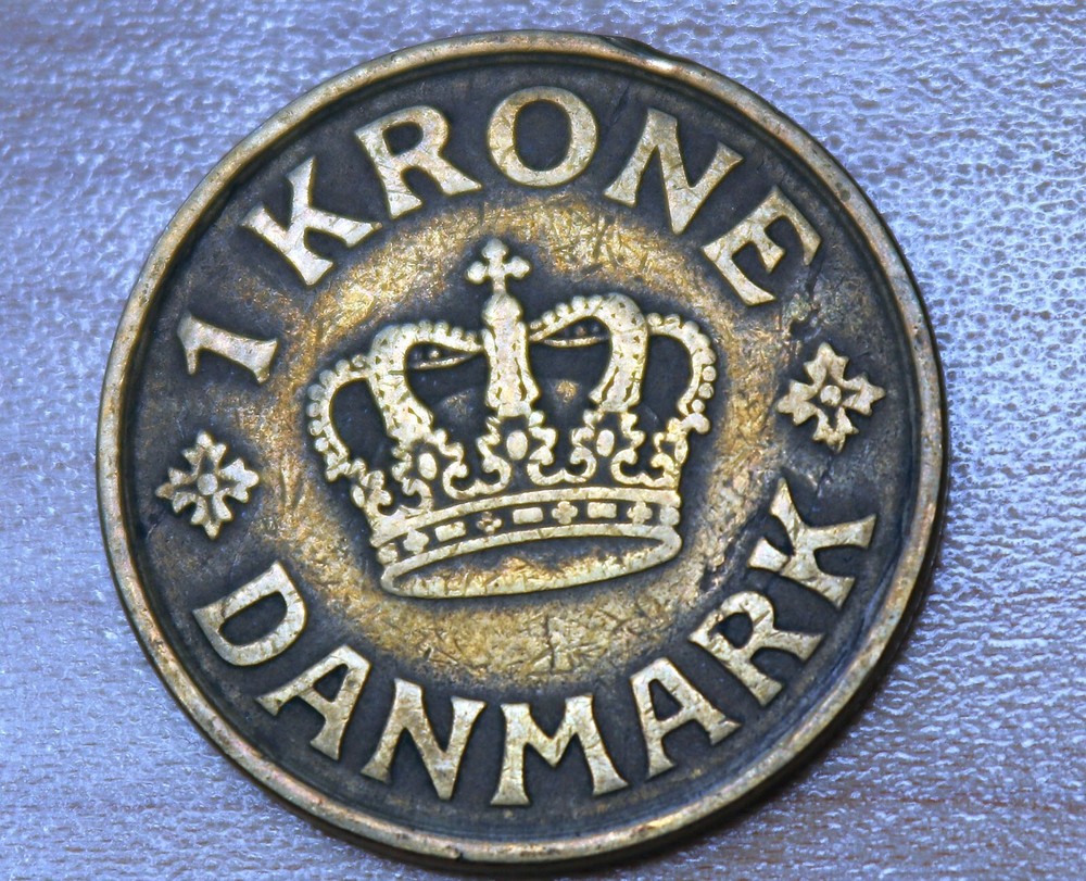 1926 Denmark 1 Krone Lamination Error