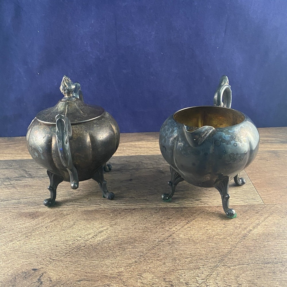 Sheridan Silver Plated Sugar Creamer Tea Set Silverplated Silver On Copper