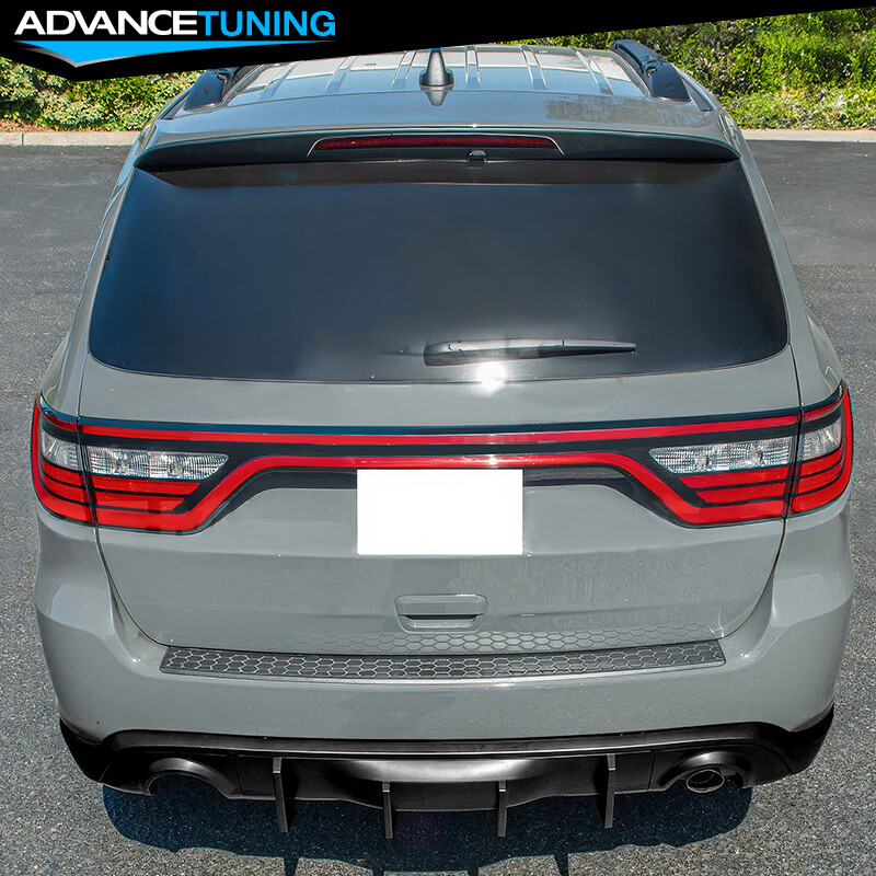Fits 11-24 Dodge Durango Rear Bumper Lip Diffuser Gloss Black V2 Splitter Guard