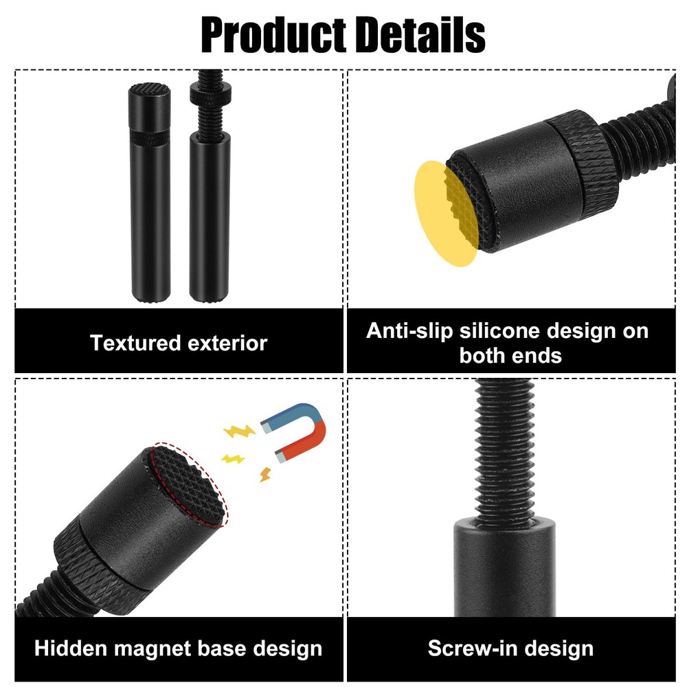 GPU Support Brackets Anti-Slip Adjustable Height Hidden Magnet Base 2PCS