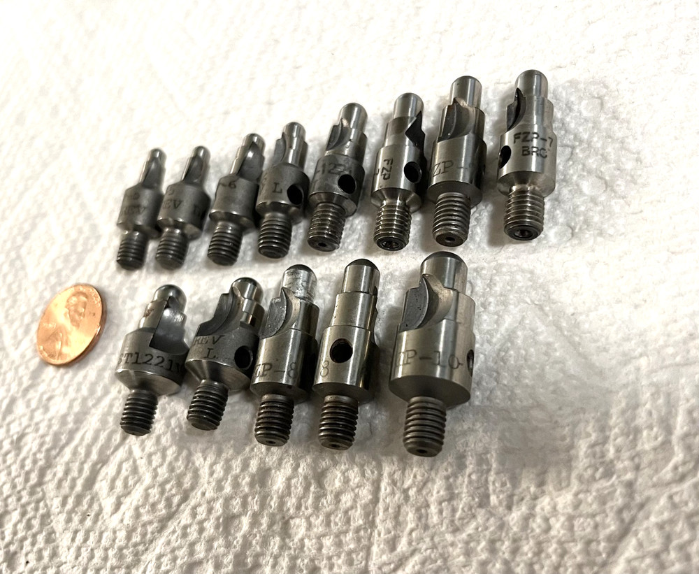 (13) Briles Countersinks 1/4-28 Threaded Aircraft Tools Lot