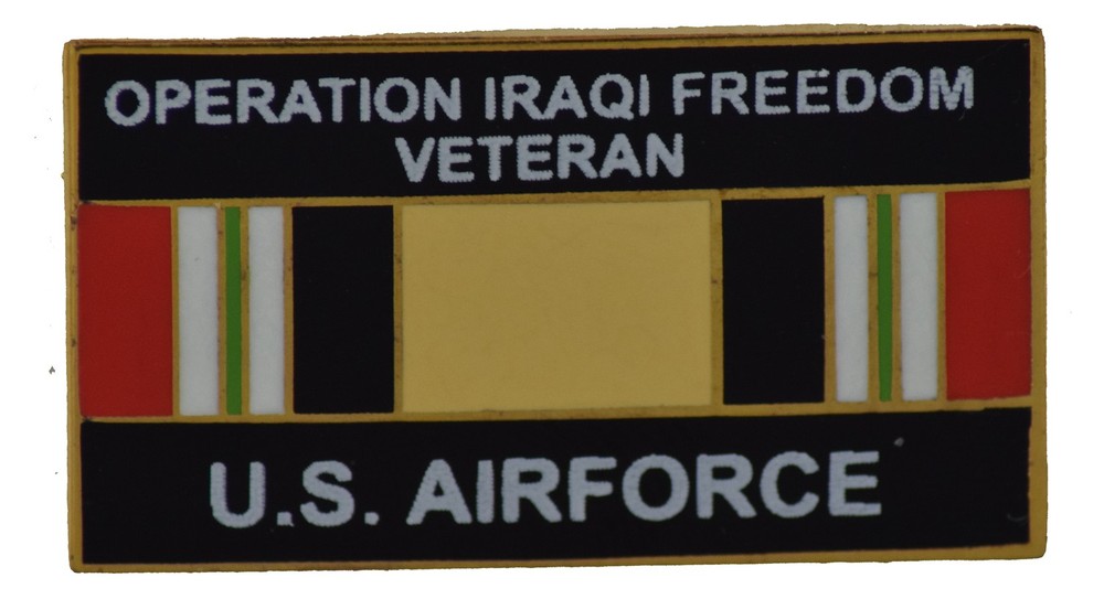 US AiR FORCE OIF VETERAN HAT PIN