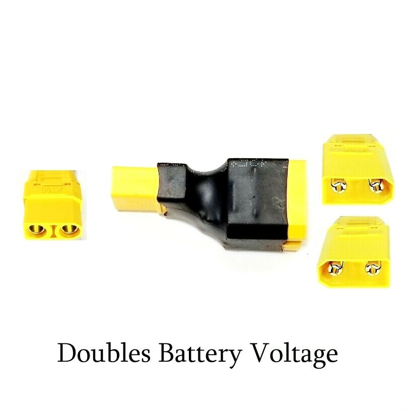 RCP XT90 Series Plug No Wire Doubles Battery Voltage