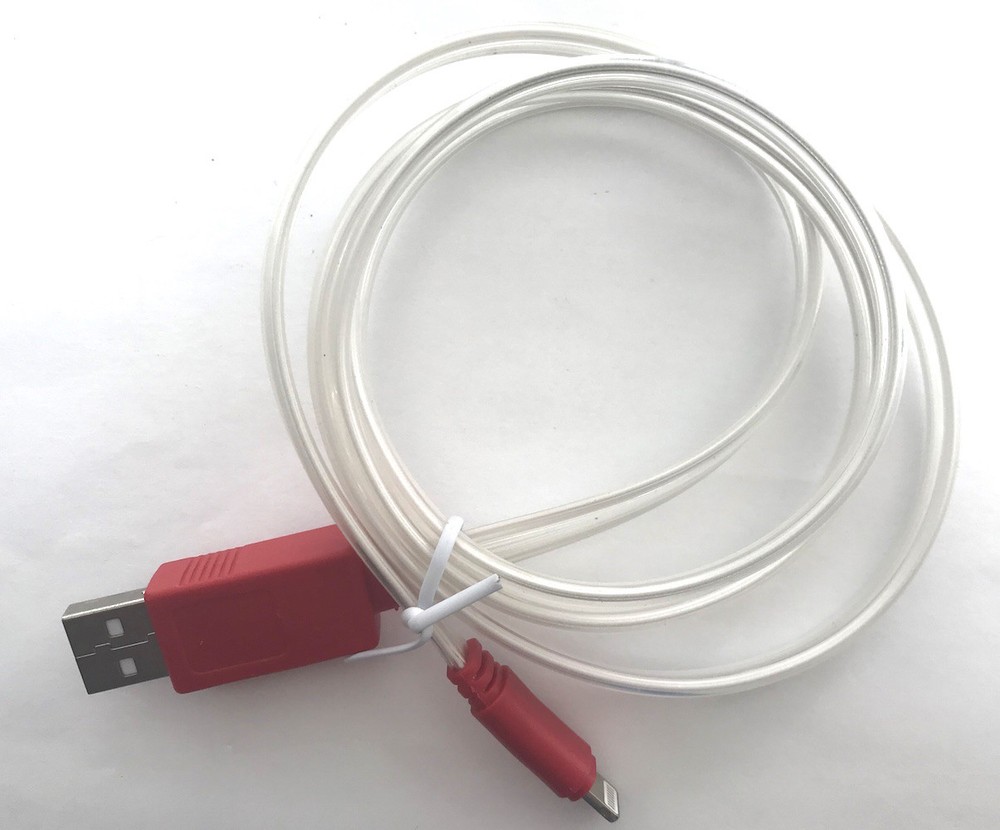 FLAT FLOW MOVING LIGHT-UP glow LED charger cable for iPhone 8 7 5c 6s plus MICRO