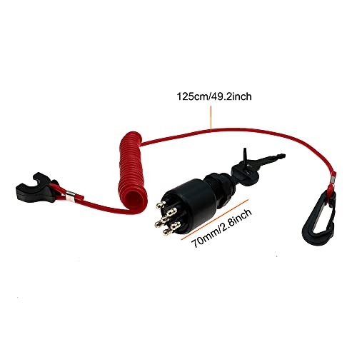 Ignition Switch with Key for OMC Johnson Evinrude 40-200HP Outboard Motor
