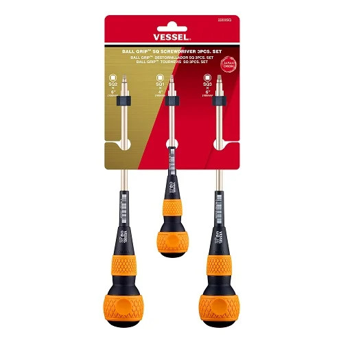 VESSEL 2203SQ Ball Grip SQ Screwdriver 3pc Set
