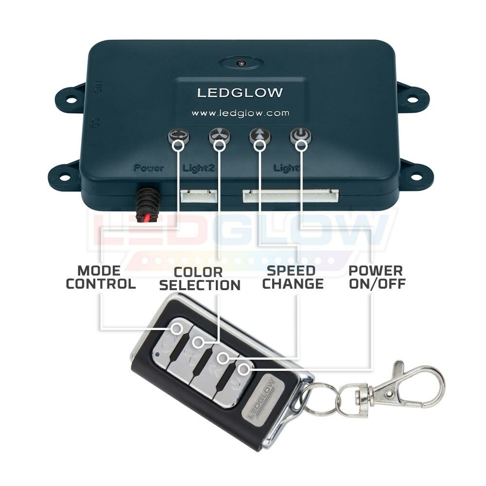 LEDGlow 6pc Million Color Wireless LED Truck Underbody Underglow Neon Light Kit