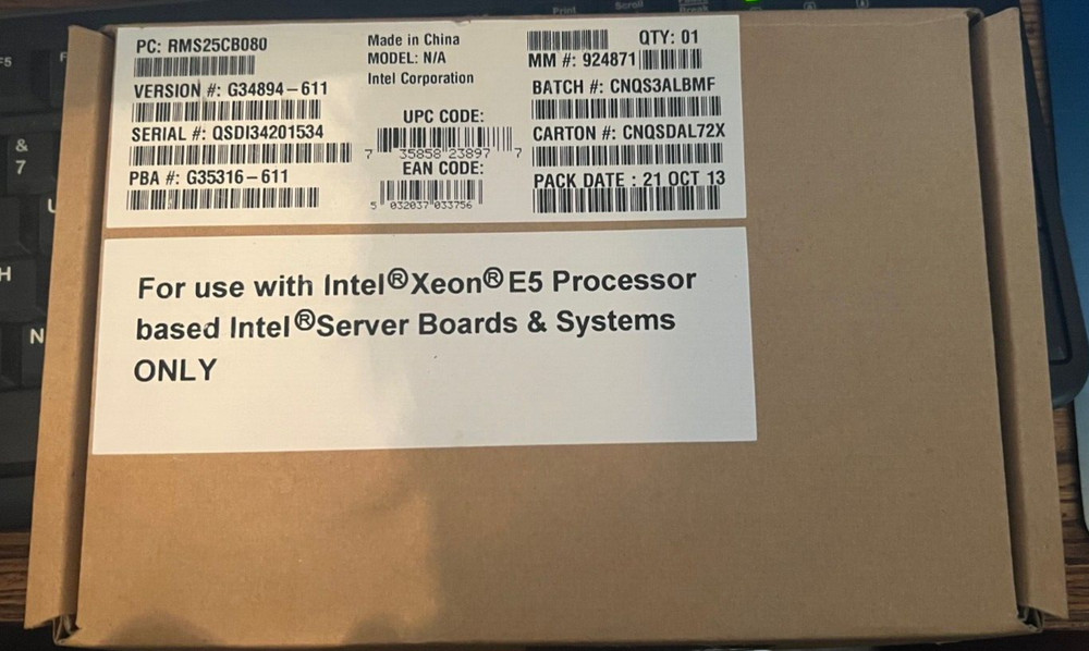 Intel RMS25CB080 SAS/SATA 8 Port Integrated RAID Module NEW IN BOX