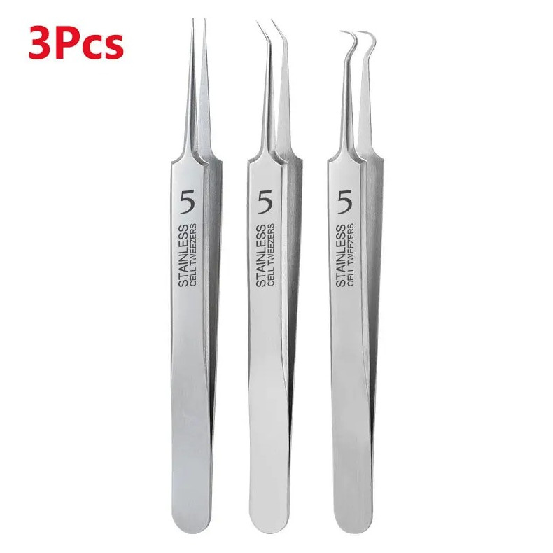 1pc Ultra-Fine Blackhead Clip Tweezers Stainless Steel Pimple Extractor - NEW