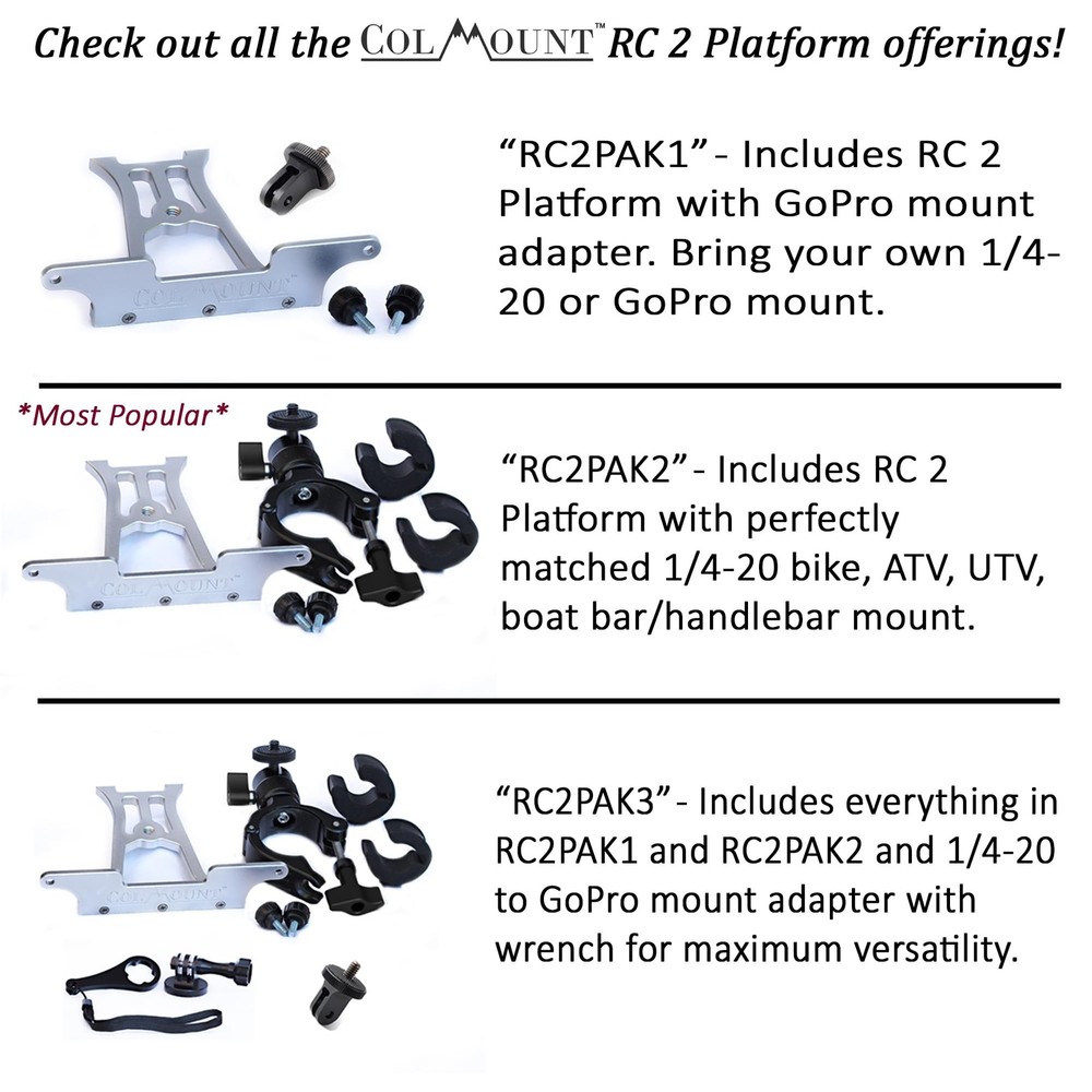 Mount Platform for DJI RC 2 Controller (not or 28.09 cubic inches, Silver