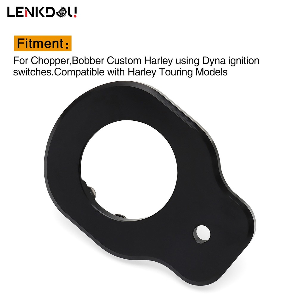 Black Ignition Switch Relocation Bracket Mount For Harley Road King FLHR Bobber