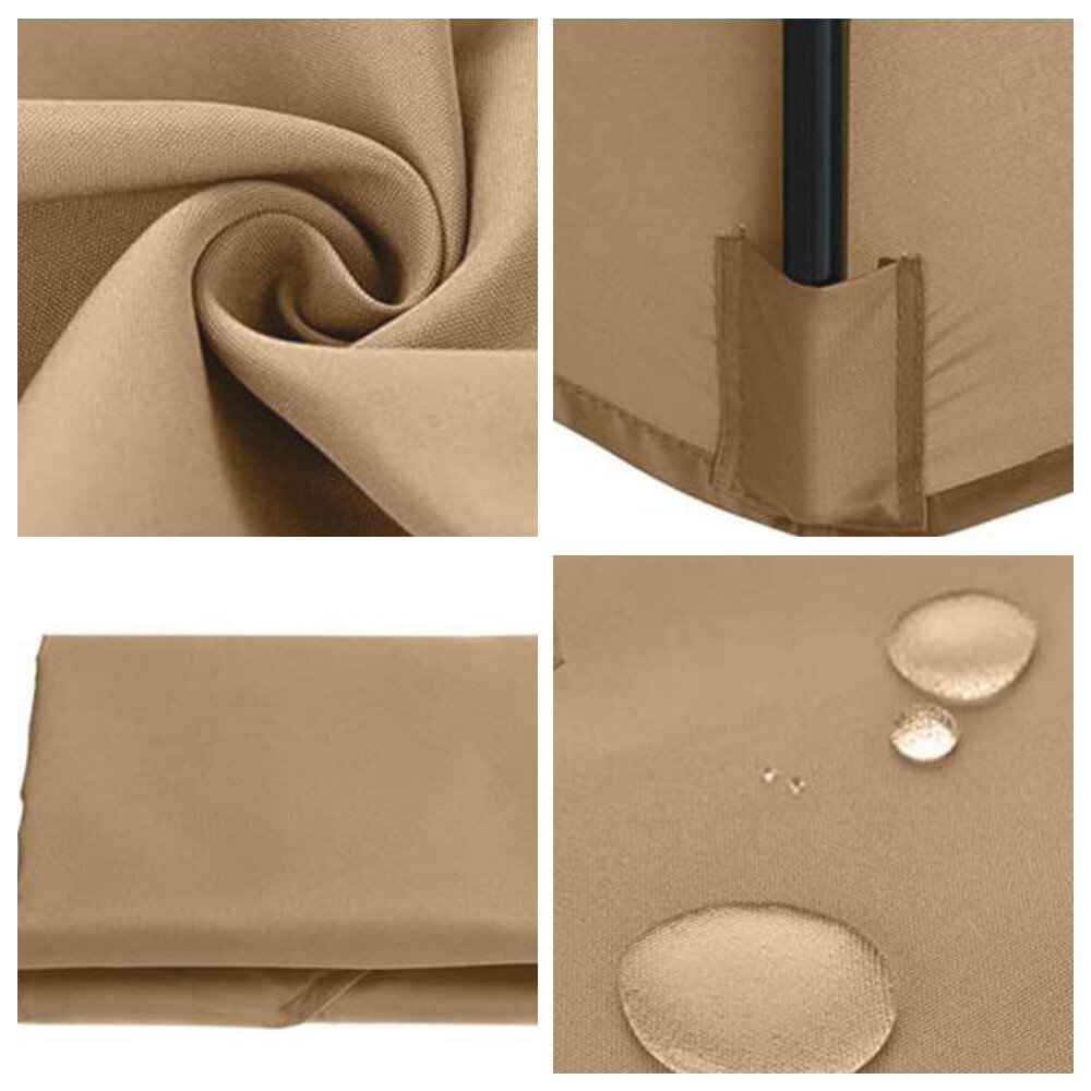 10ft Patio Umbrella Canopy Top Cover Replacement Fits 6/8 Ribs (Canopy Only)