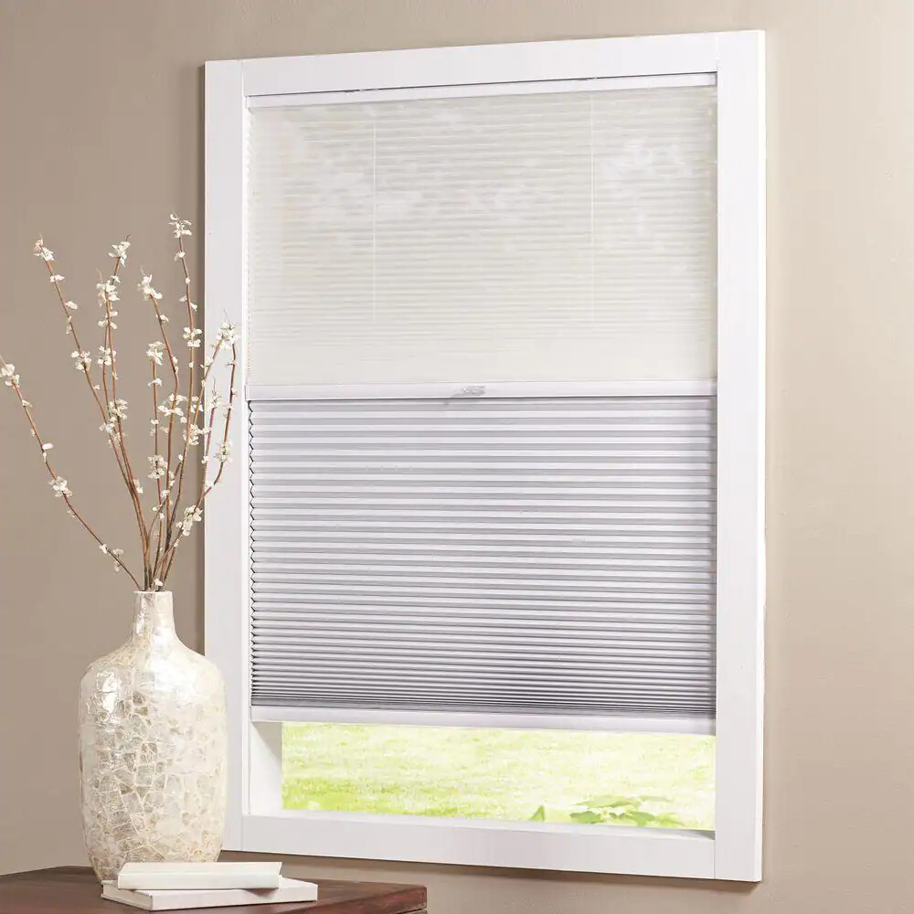Custom Cut Snow Drift/Shadow White Cordless Day and Night Cellular Shade