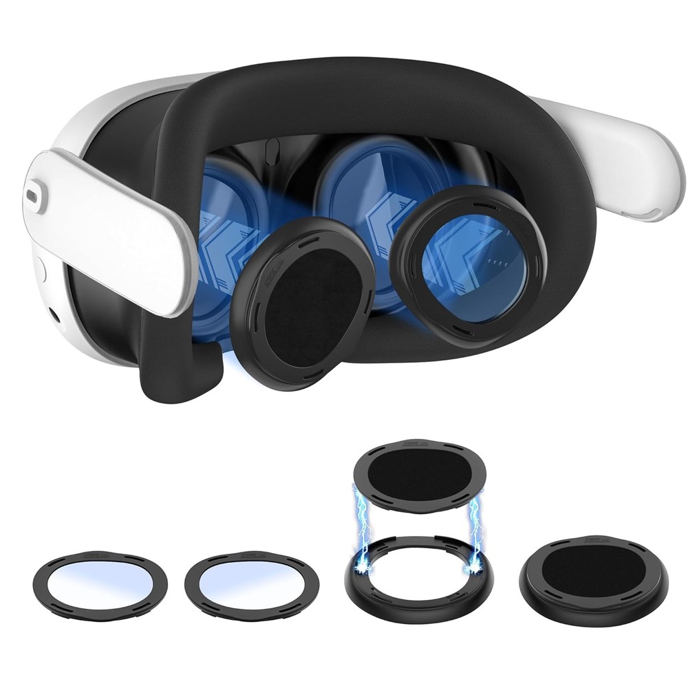 Lens Protector Cover Kit for Meta Quest 3 Anti-Scratch Protector Ring Accessorie
