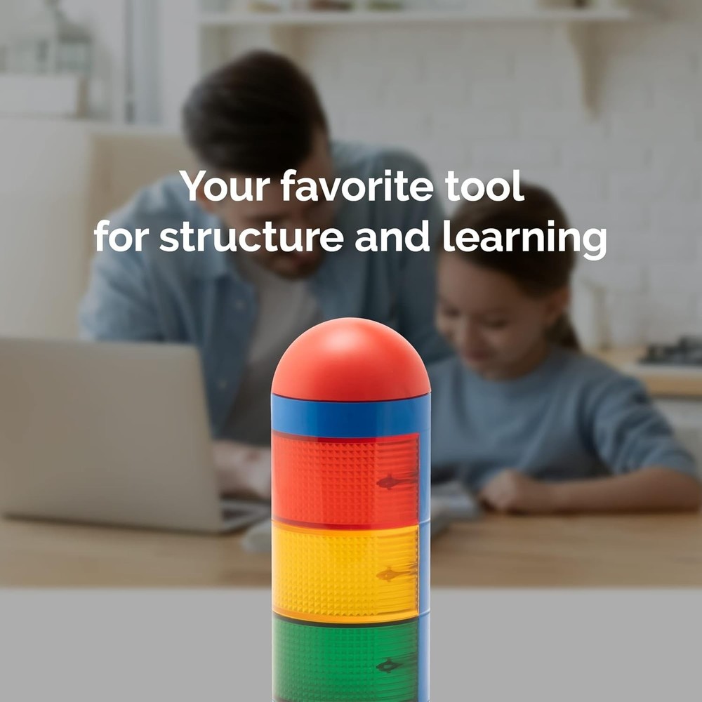 Child-Friendly Visual Timer - Traffic Light Design with Adjustable Volume