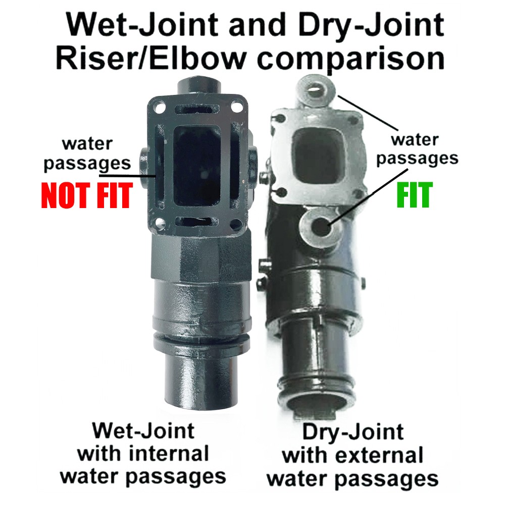 Exhaust Manifold Riser Elbow Dry Joint 864591T02 For Mercruiser 4.3 5.0 5.7 v6v8