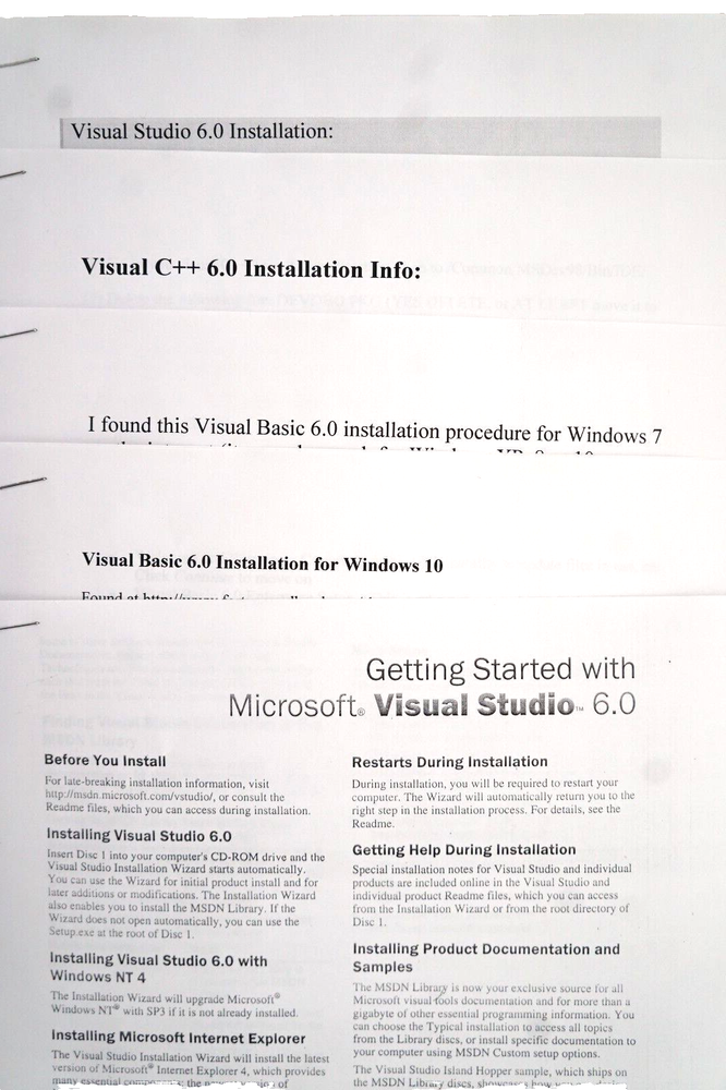 Microsoft Visual Studio Enterprise 6.0 6 Windows 95 thru 11 Retail 10 CD's + KEY