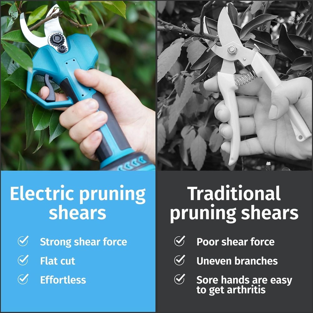 Electric Pruning Shears for Gardening,Battery Powered Pruning Shears