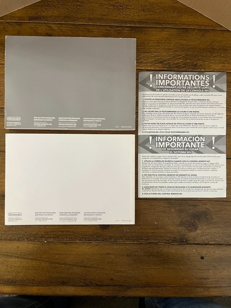 Nintendo Wii Original Manual & Operations System Setup Book w/ Controller Insert