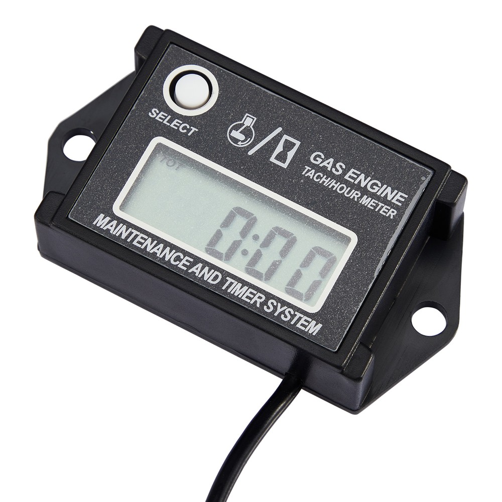 Small Engine Tachometer Hour Meter Digital Inductive Waterproof Tiny Tach Meter